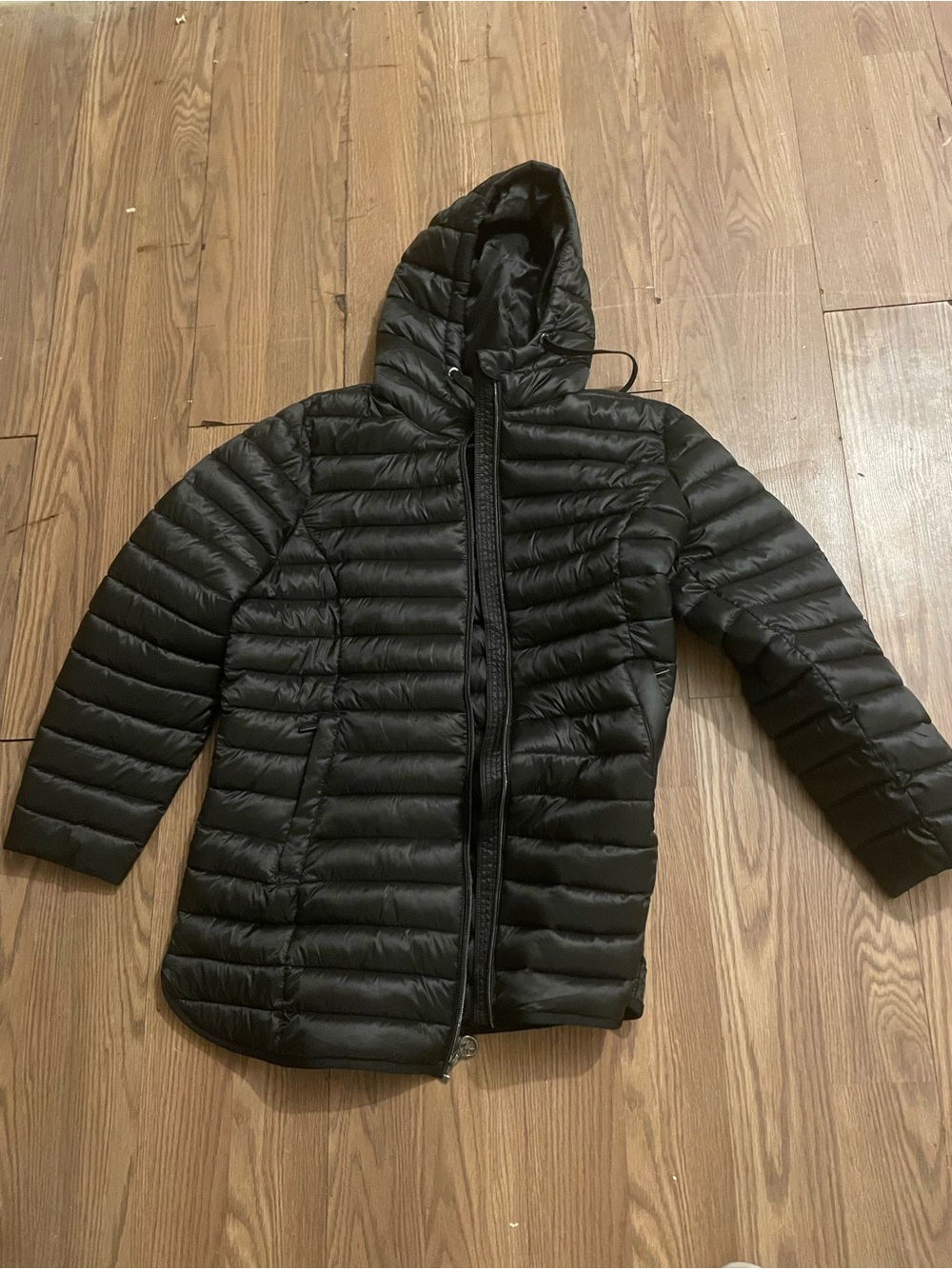 Michael Kors Black Hooded Packable Puffer Jacket